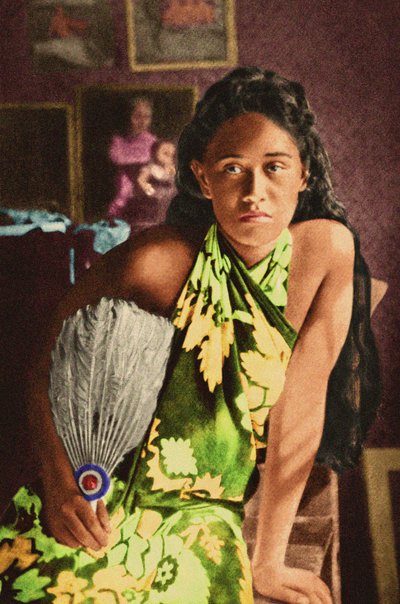 Studio Portrait of Tohotaua, 1902 by Louis Grelet